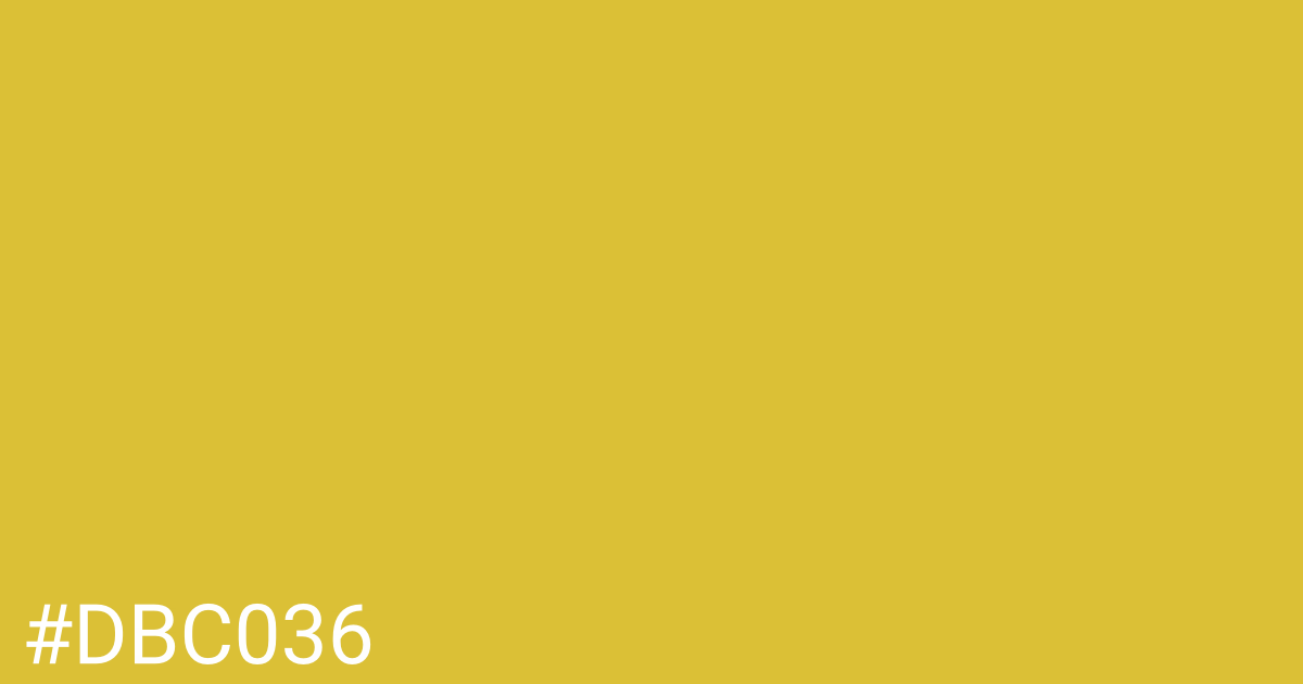 Hex color #dbc036 graphic
