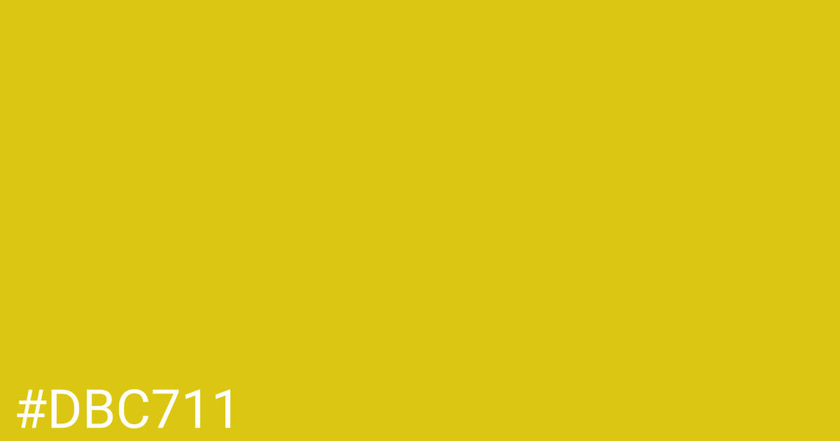 Hex color #dbc711 graphic