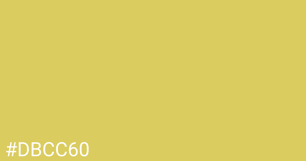Hex color #dbcc60 graphic