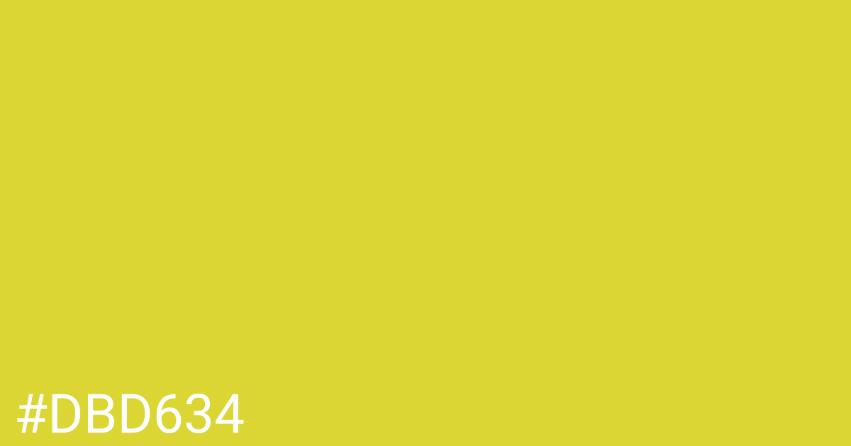 Hex color #dbd634 graphic
