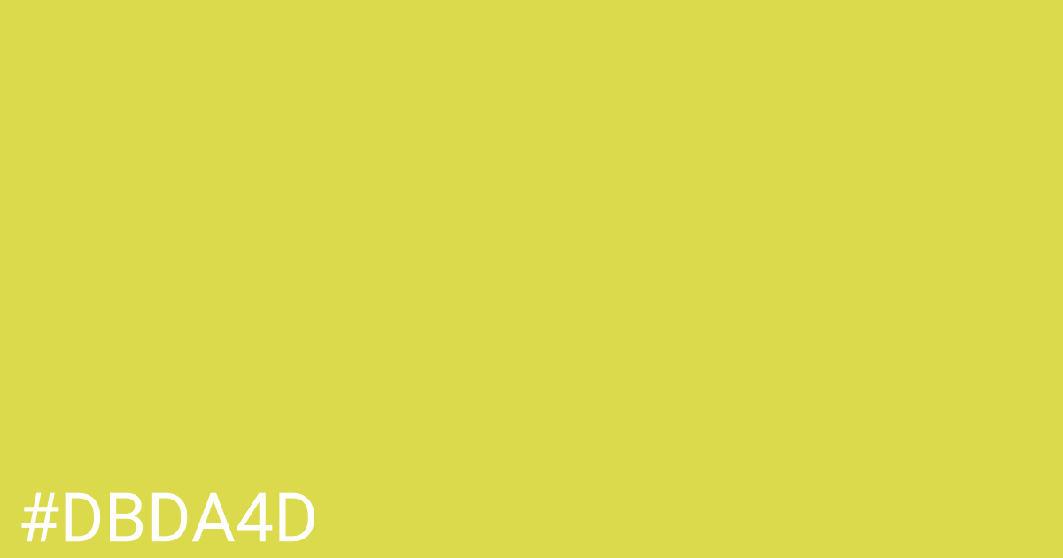 Hex color #dbda4d graphic