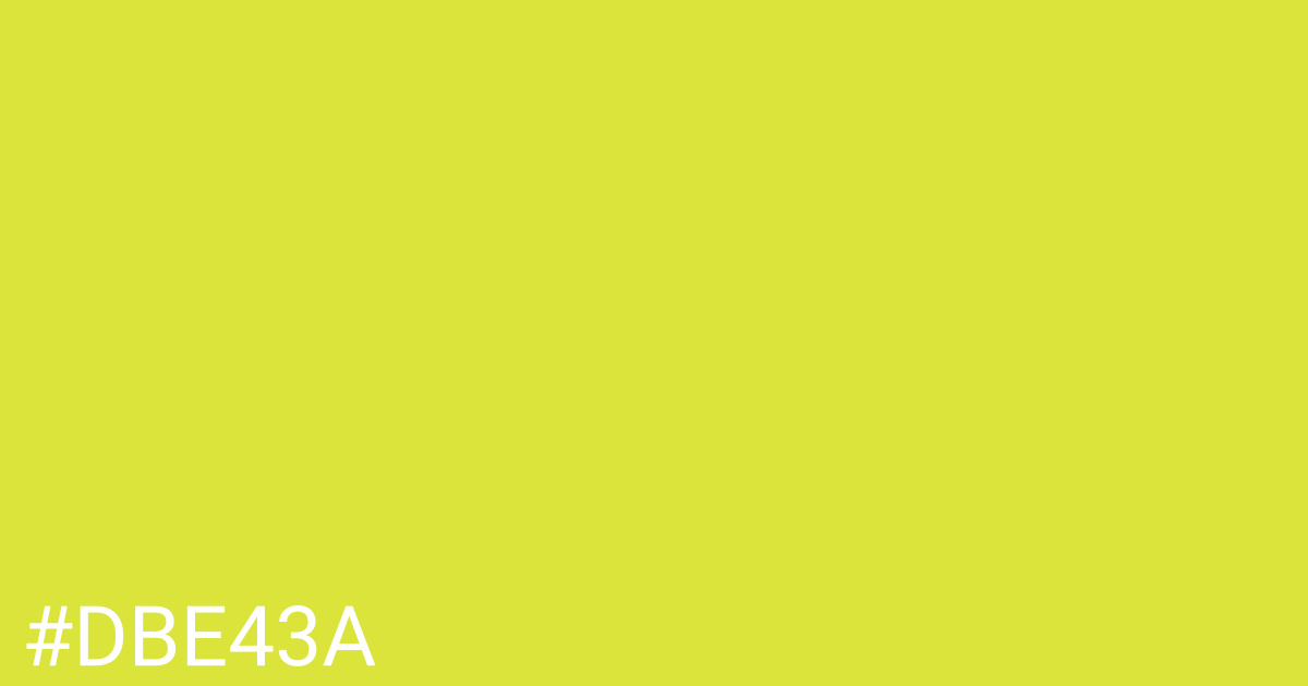 Hex color #dbe43a graphic