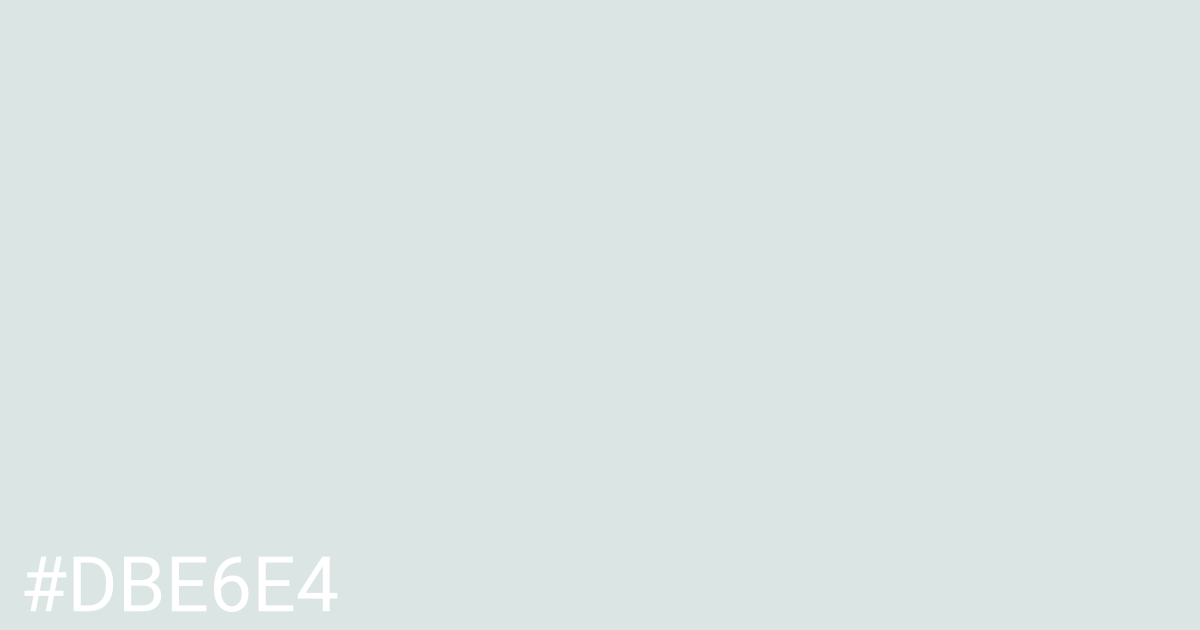 Hex color #dbe6e4 graphic