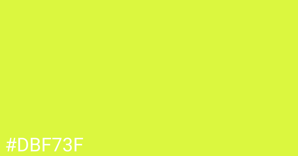 Hex color #dbf73f graphic