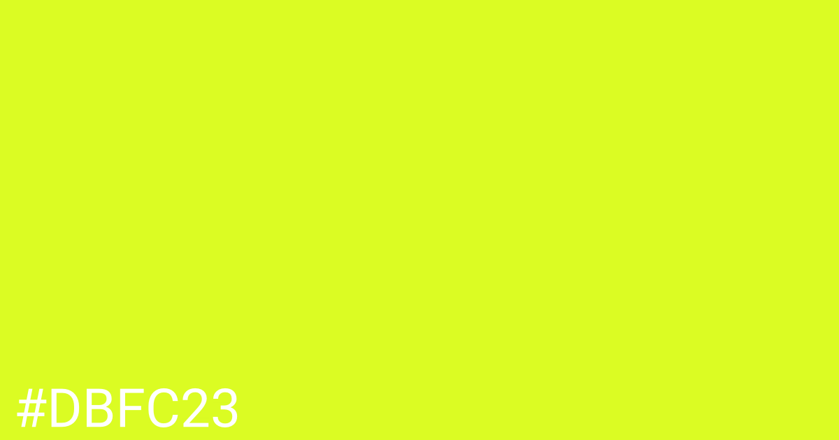 Hex color #dbfc23 graphic
