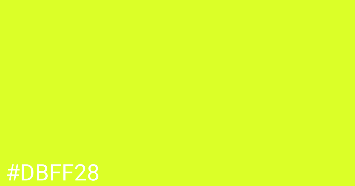 Hex color #dbff28 graphic