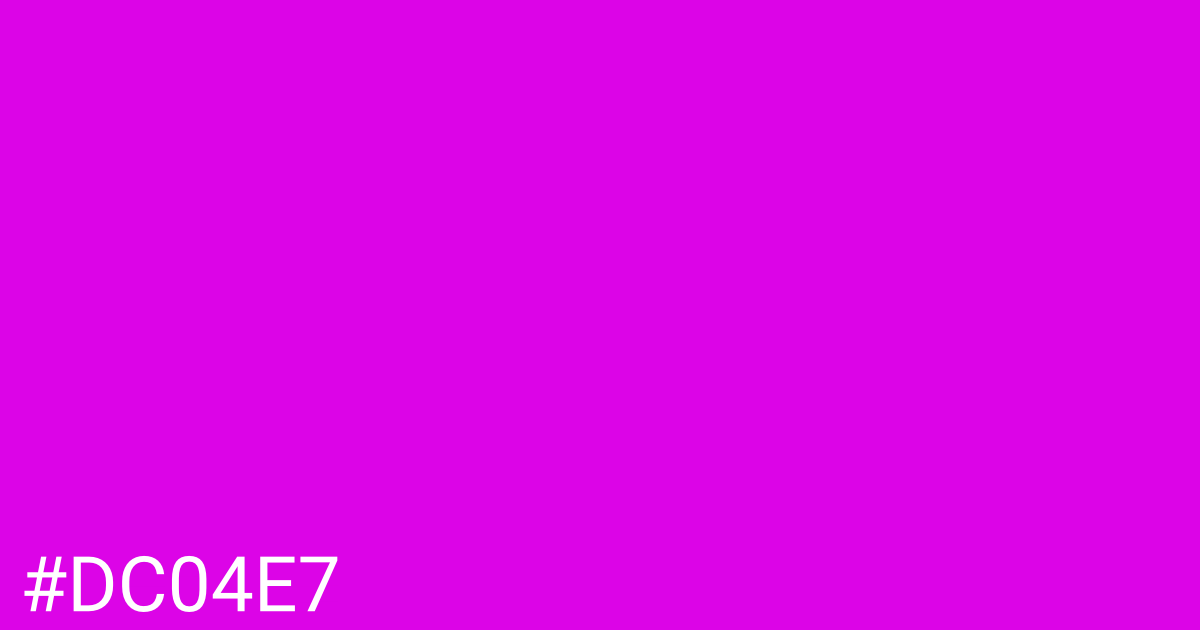 Hex color #dc04e7 graphic