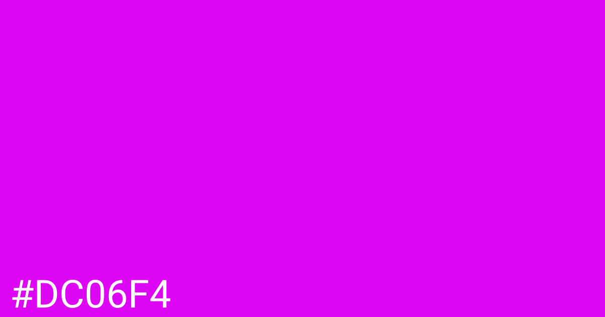 Hex color #dc06f4 graphic