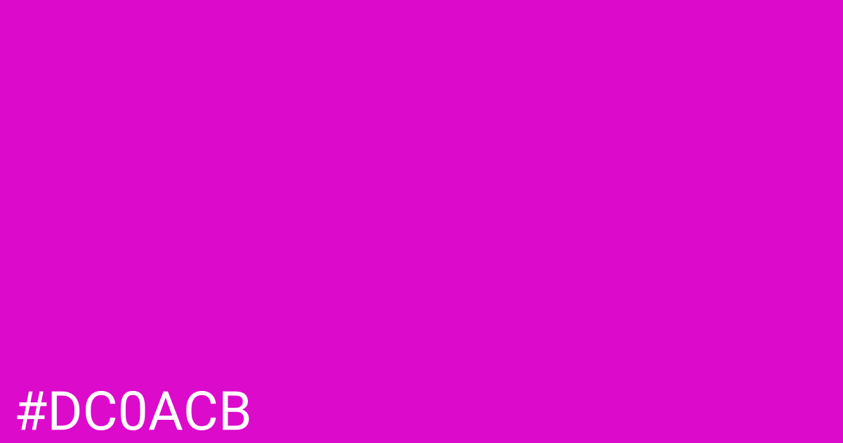 Hex color #dc0acb graphic