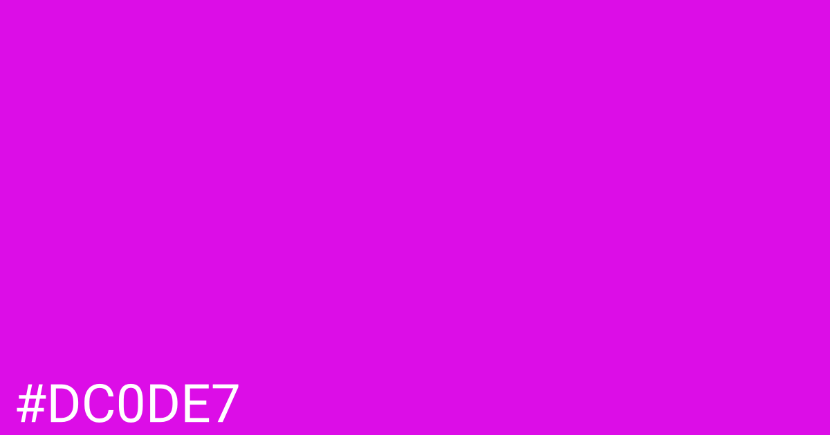 Hex color #dc0de7 graphic