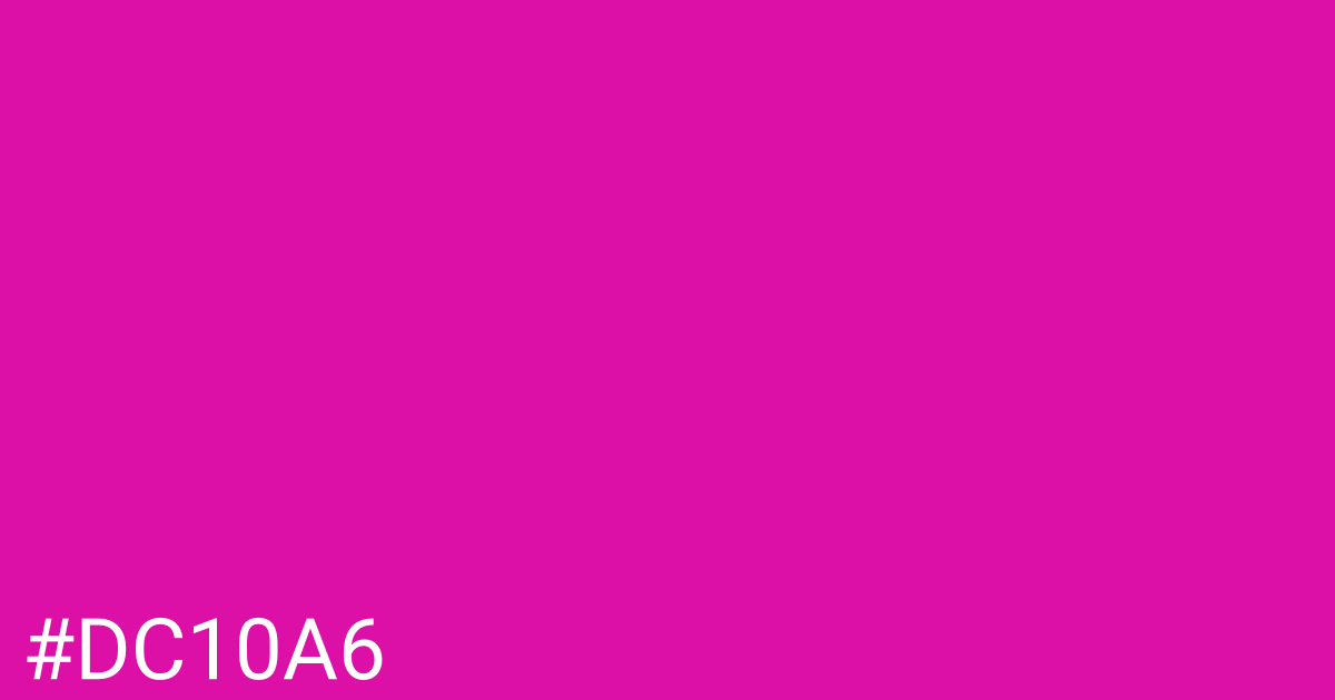Hex color #dc10a6 graphic