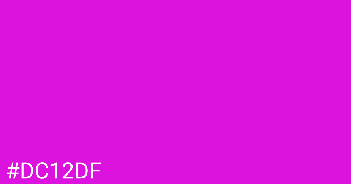 Hex color #dc12df graphic