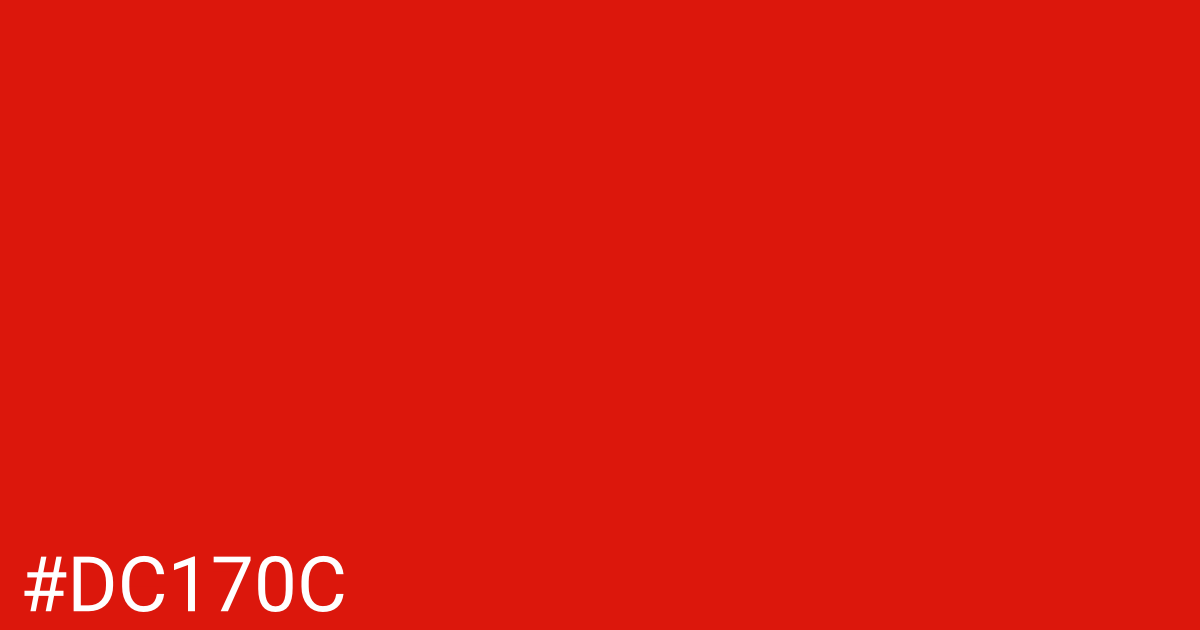 Hex color #dc170c graphic
