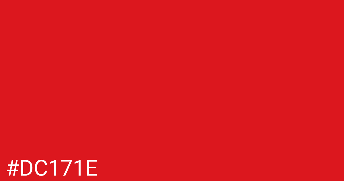 Hex color #dc171e graphic