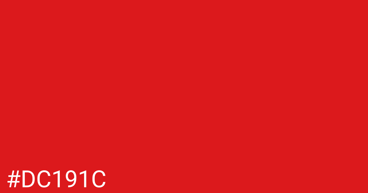 Hex color #dc191c graphic