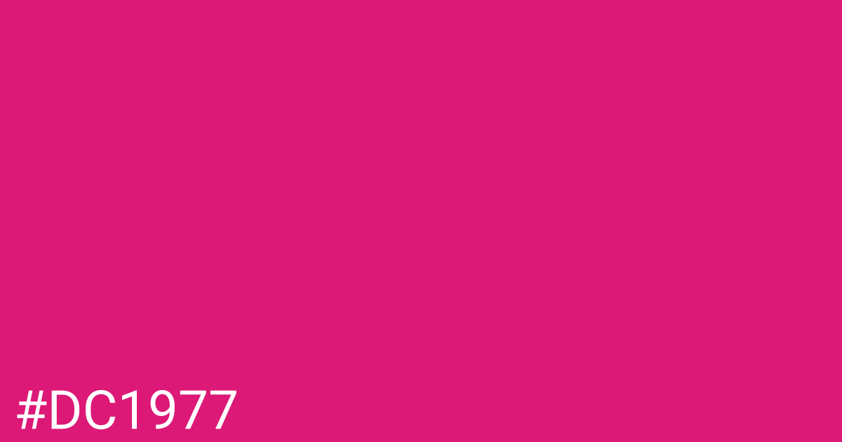 Hex color #dc1977 graphic