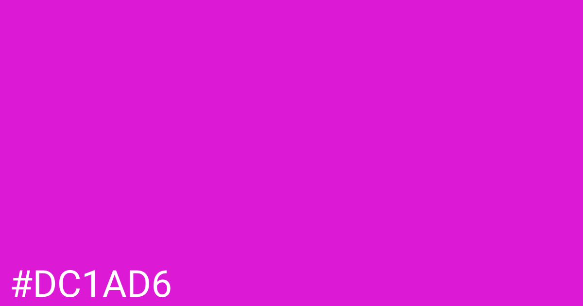 Hex color #dc1ad6 graphic