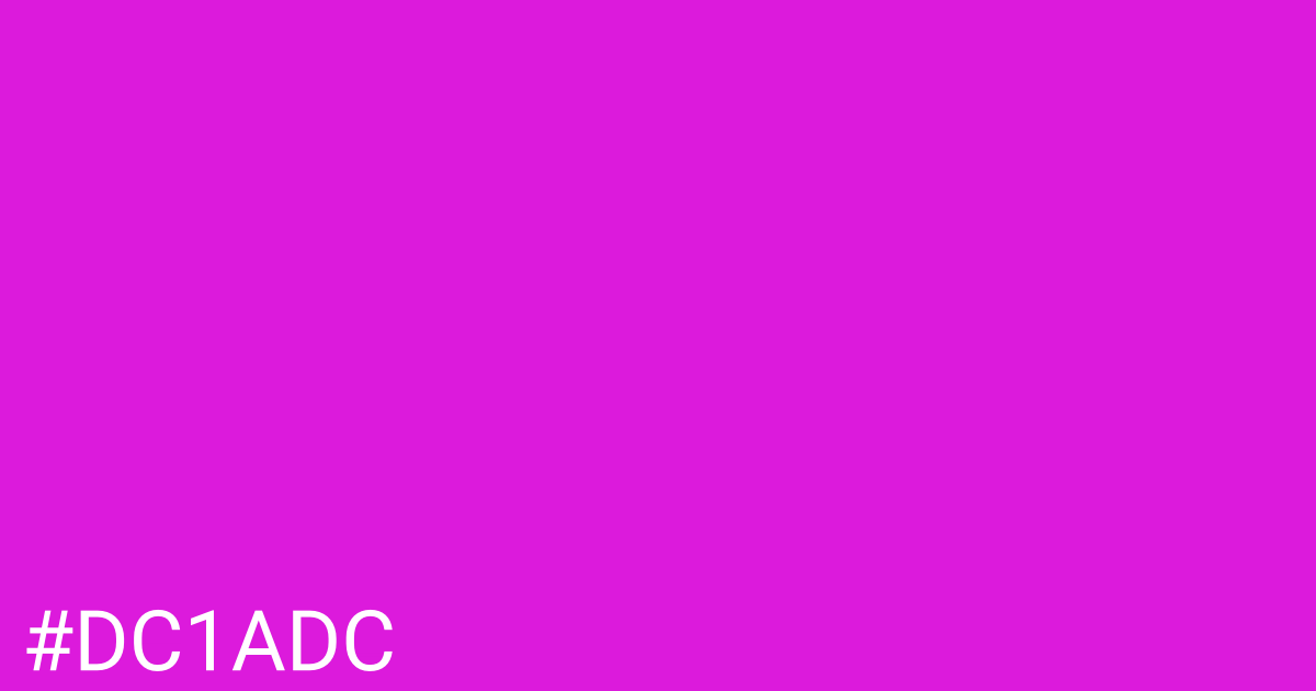 Hex color #dc1adc graphic