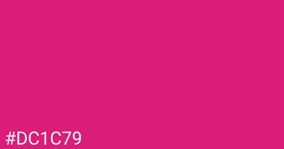 Hex color #dc1c79 graphic
