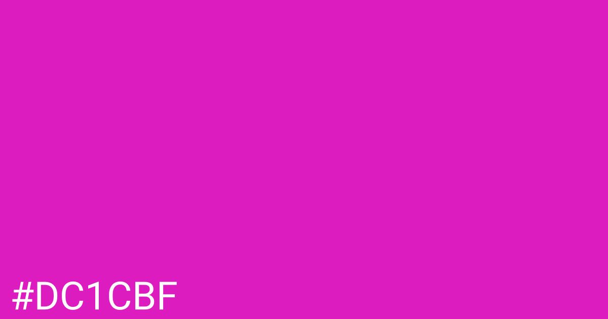 Hex color #dc1cbf graphic