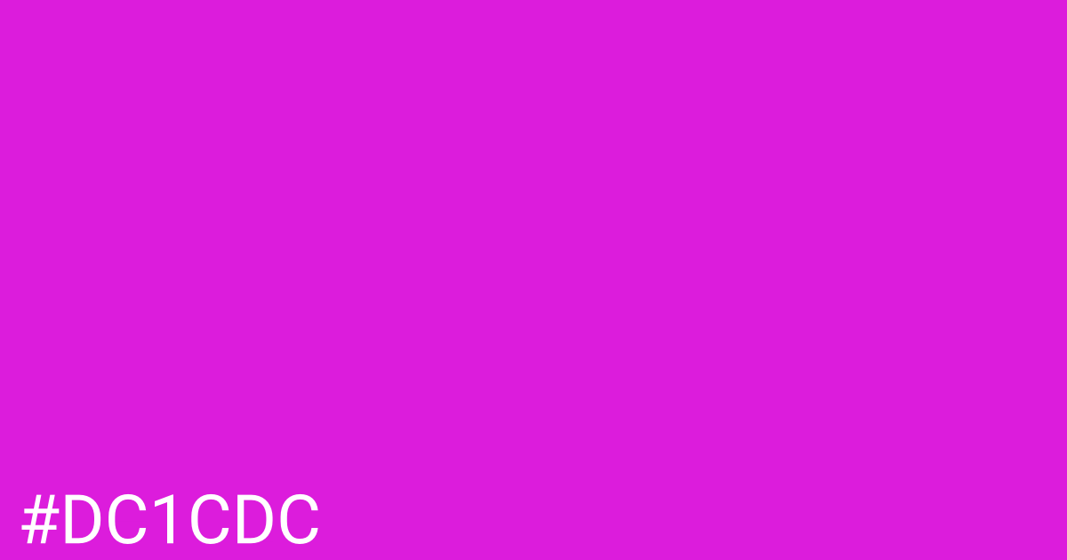 Hex color #dc1cdc graphic