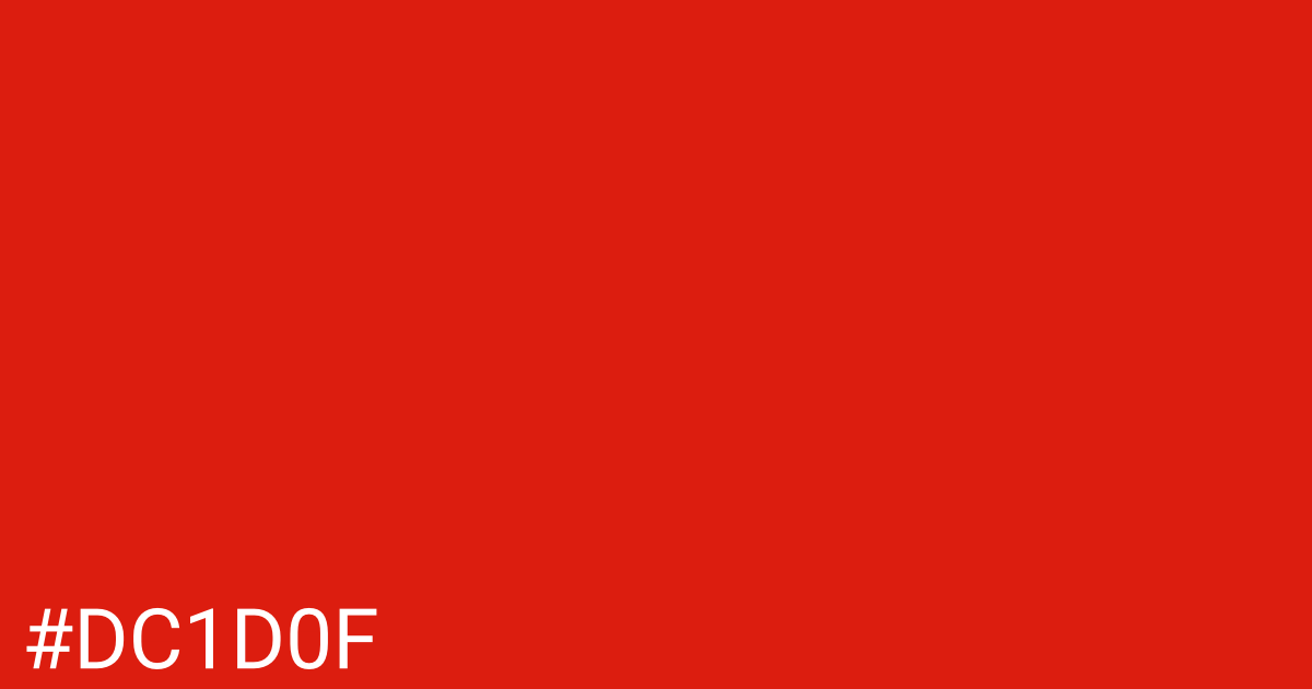 Hex color #dc1d0f graphic