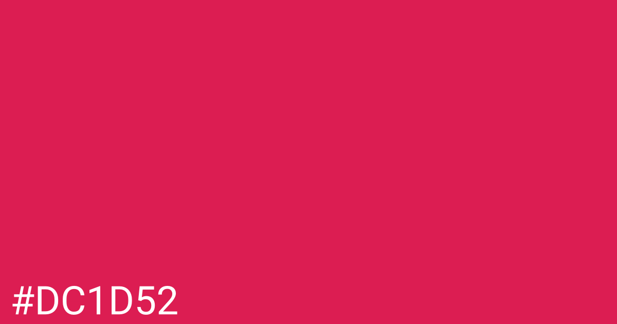 Hex color #dc1d52 graphic