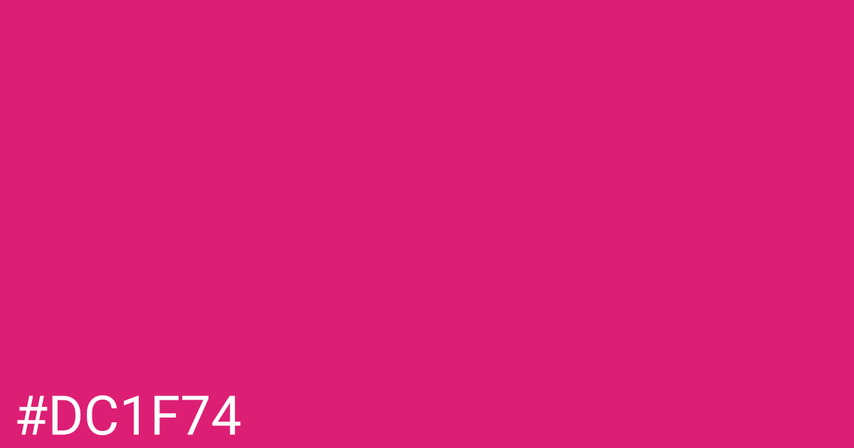 Hex color #dc1f74 graphic