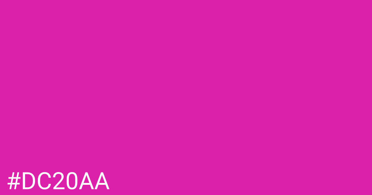 Hex color #dc20aa graphic