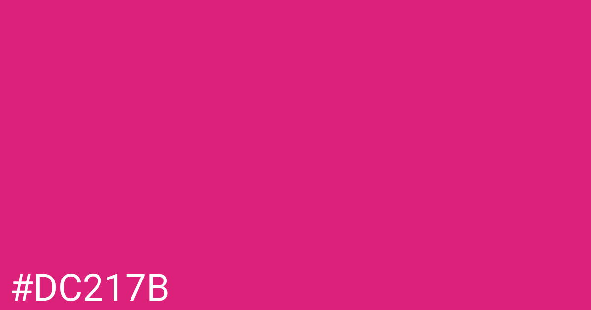 Hex color #dc217b graphic