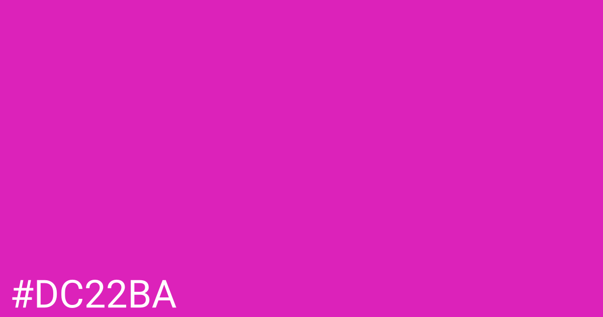 Hex color #dc22ba graphic