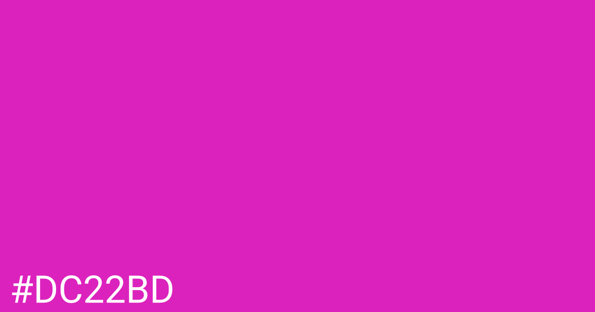 Hex color #dc22bd graphic