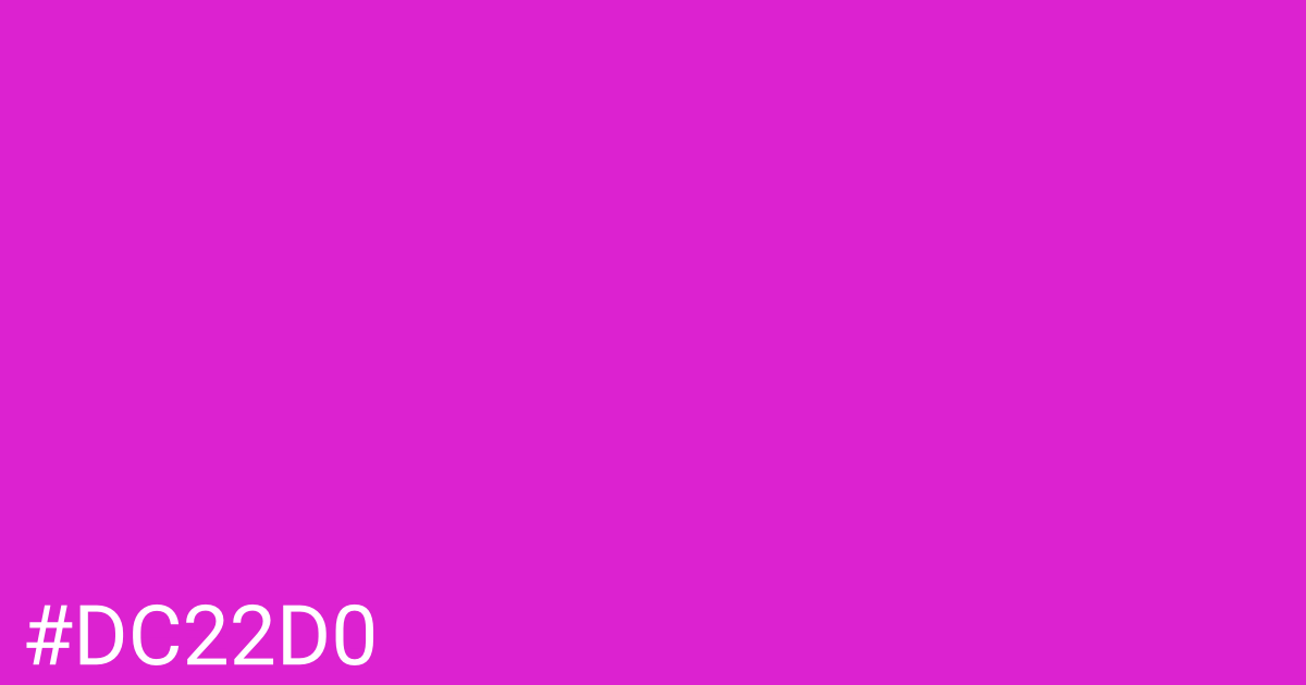 Hex color #dc22d0 graphic