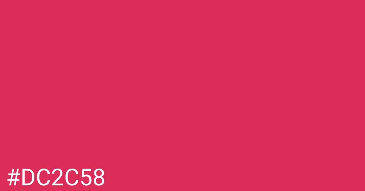 Hex color #dc2c58 graphic