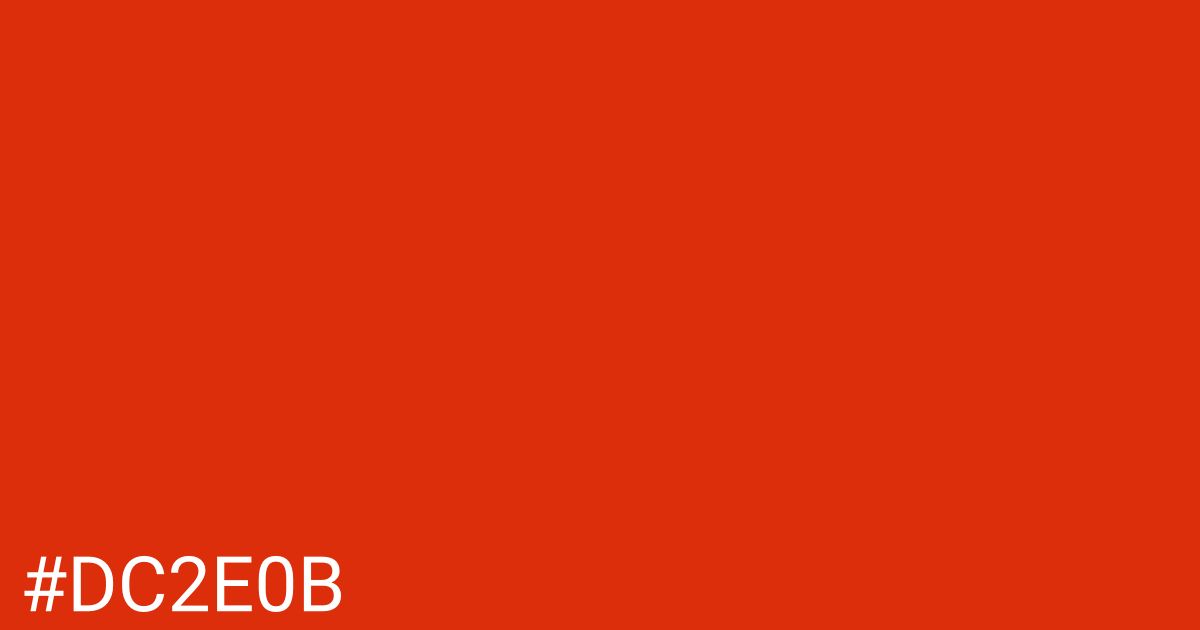 Hex color #dc2e0b graphic