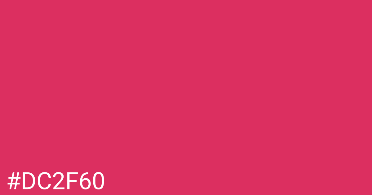 Hex color #dc2f60 graphic
