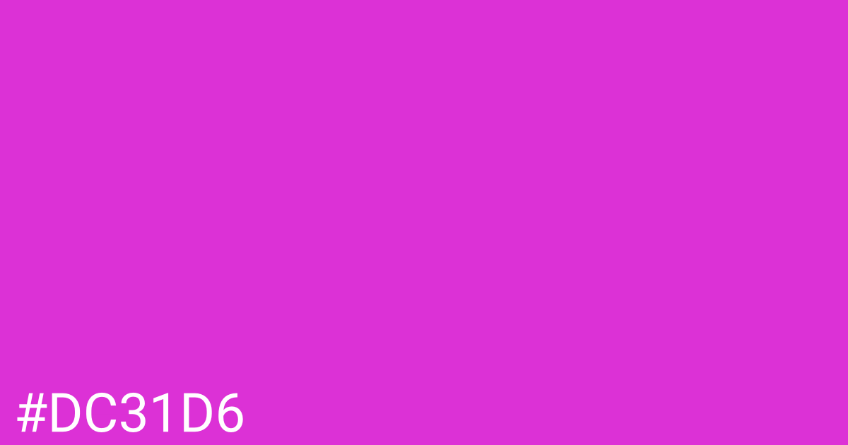 Hex color #dc31d6 graphic