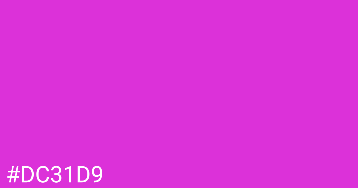 Hex color #dc31d9 graphic