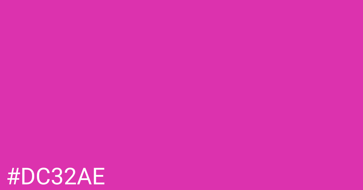 Hex color #dc32ae graphic