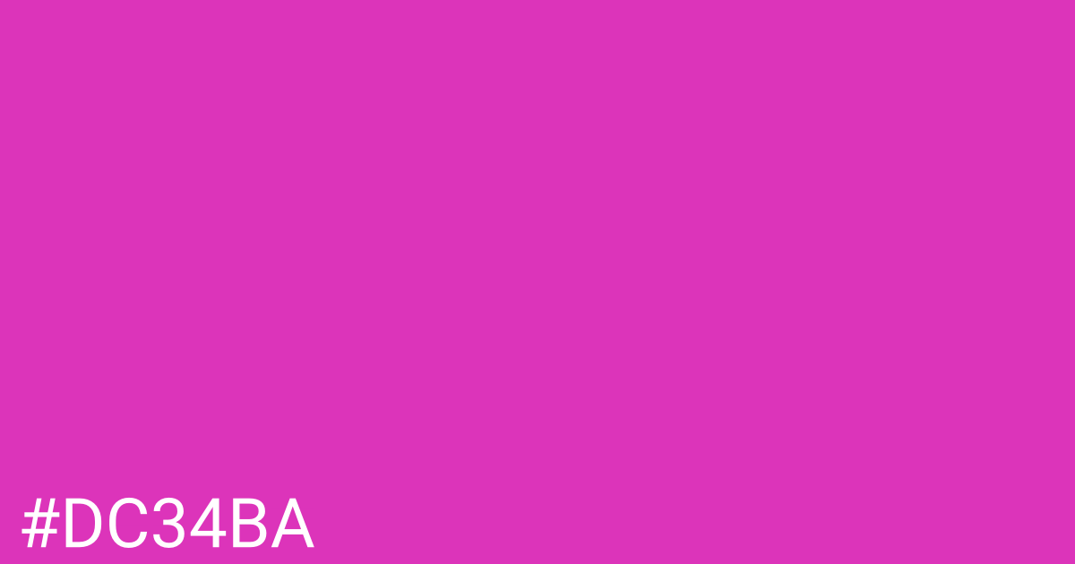 Hex color #dc34ba graphic