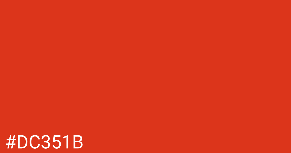 Hex color #dc351b graphic