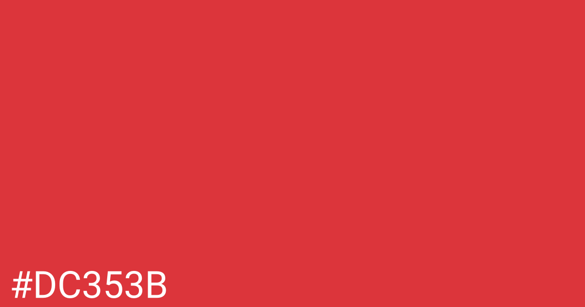 Hex color #dc353b graphic