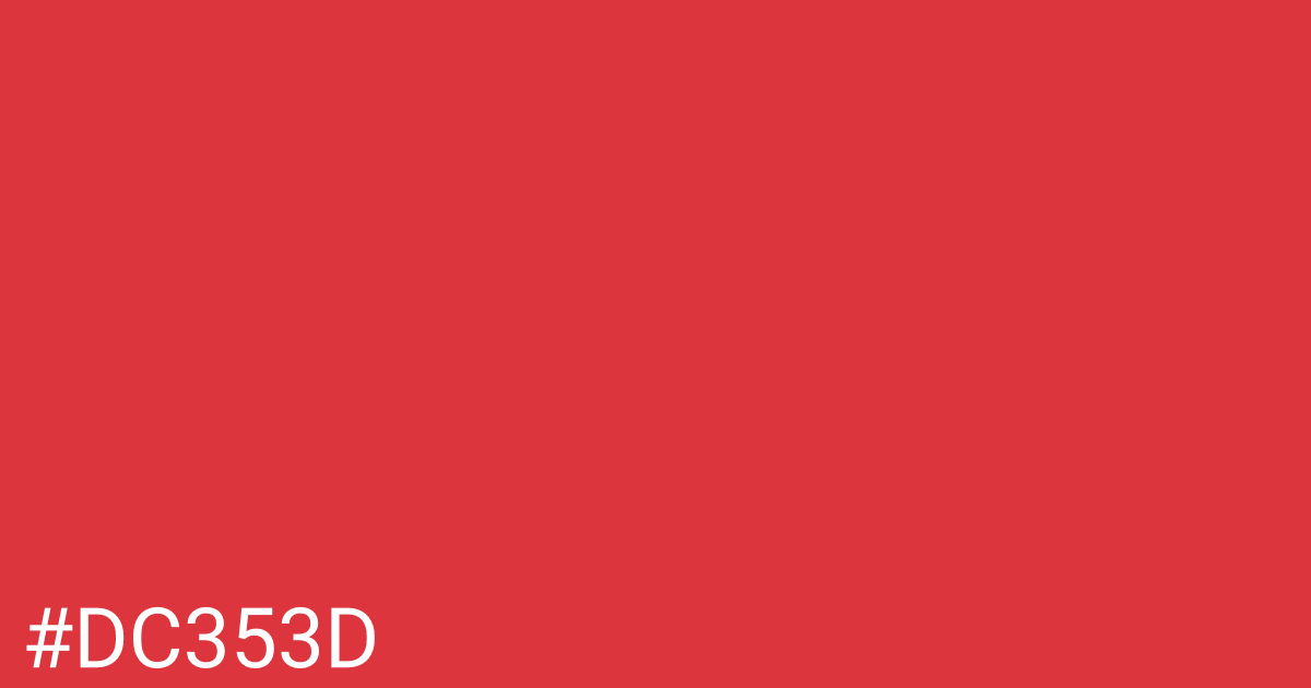 Hex color #dc353d graphic