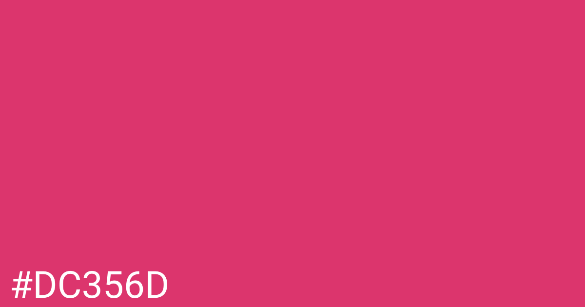 Hex color #dc356d graphic