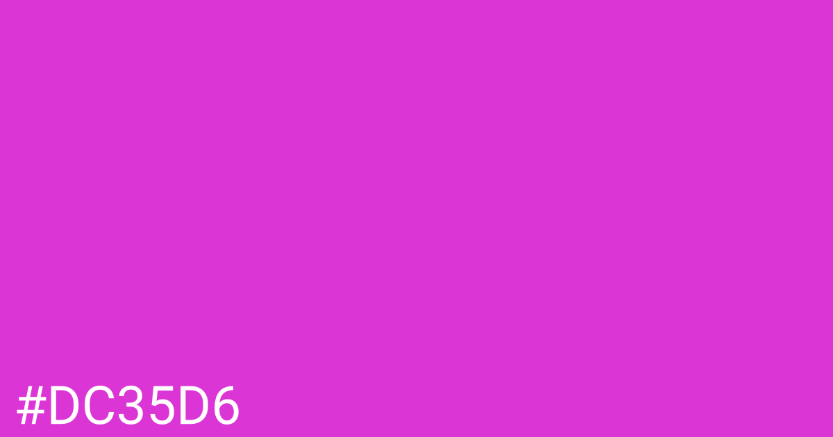 Hex color #dc35d6 graphic