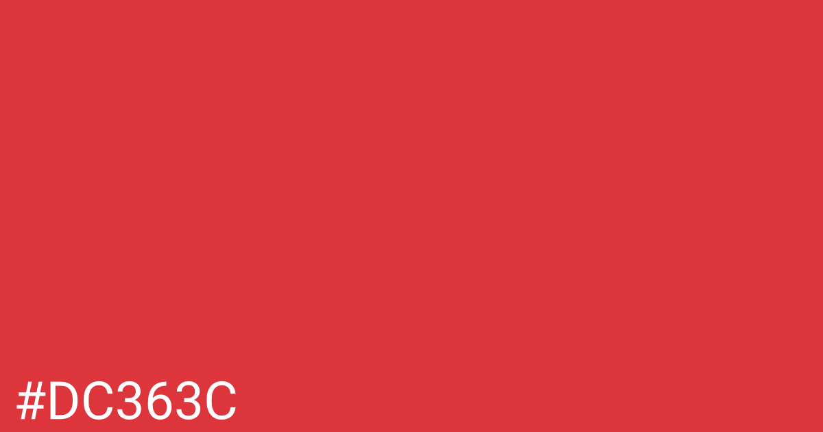 Hex color #dc363c graphic