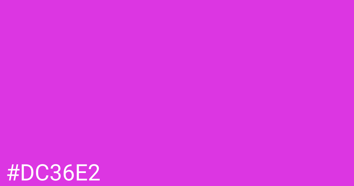 Hex color #dc36e2 graphic