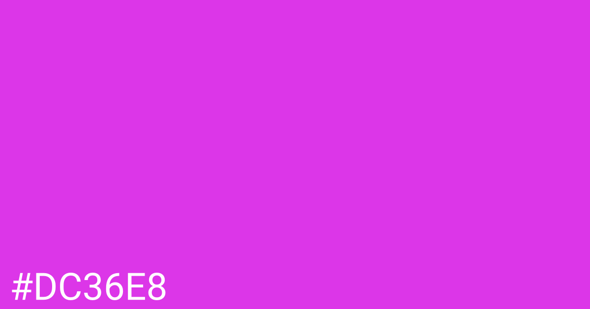 Hex color #dc36e8 graphic