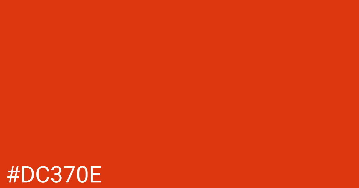 Hex color #dc370e graphic