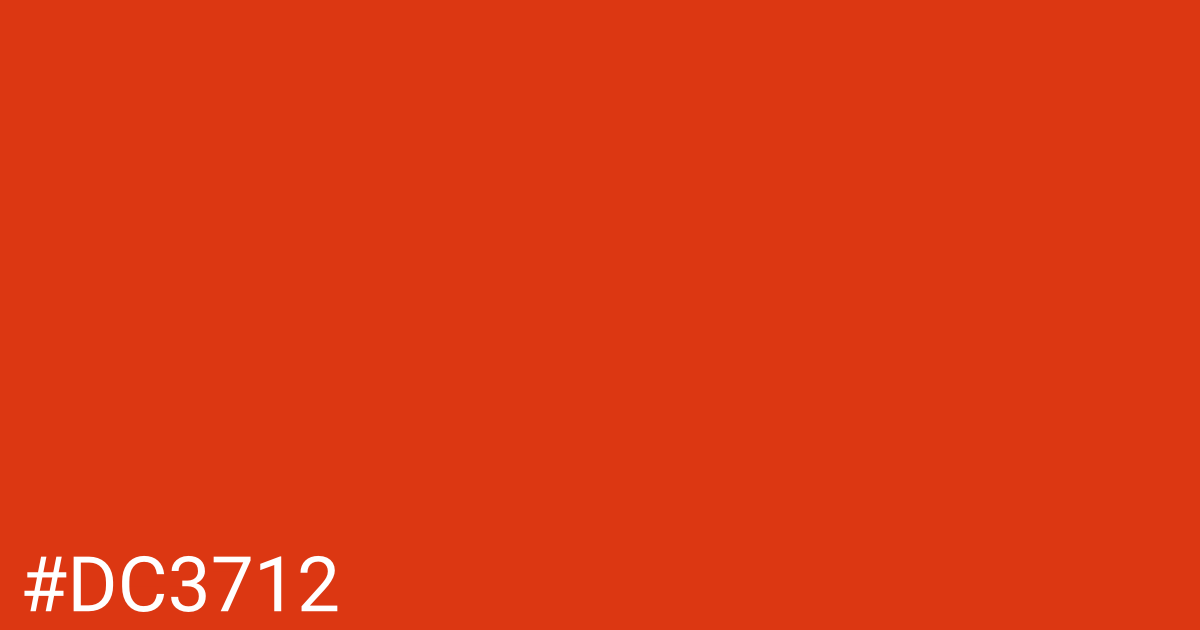 Hex color #dc3712 graphic